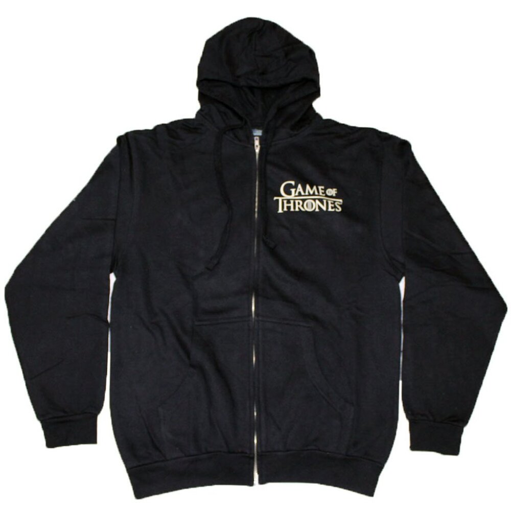 Game of Thrones Men's "Winter Is Coming" Circle Zip Up Sweatshirt Hoodie